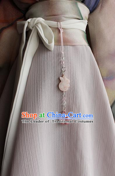 Top Grade Traditional China Ancient Palace Princess Jade Accessories Pendant, China Ancient Swordsman Tassel Waist Pendant