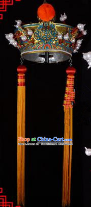 Traditional Chinese Ancient Peking Opera Accessories Seignior Emperor Hat, Traditional Chinese Beijing Opera King Headwear Crown