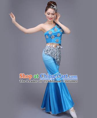 Traditional Chinese Yangge Fan Dancing Costume Modern dancing Dress Clothing