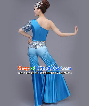 Traditional Chinese Yangge Fan Dancing Costume Modern dancing Dress Clothing