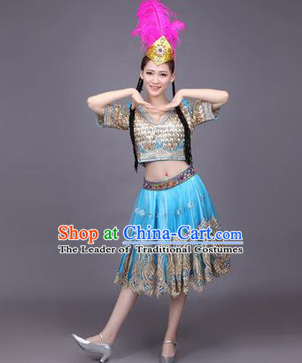 Traditional Chinese Yangge Fan Dancing Costume Modern dancing Dress Clothing