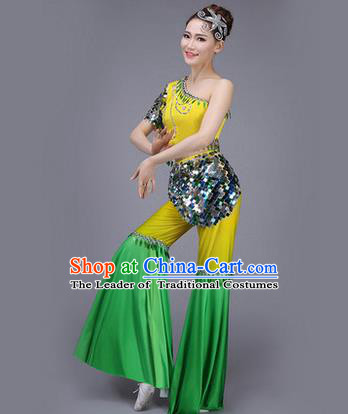 Traditional Chinese Yangge Fan Dancing Costume Modern dancing Dress Clothing