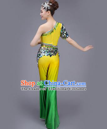 Traditional Chinese Yangge Fan Dancing Costume Modern dancing Dress Clothing