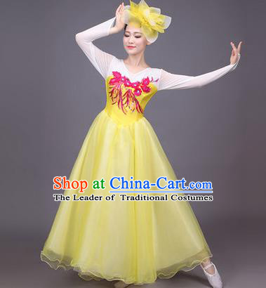 Traditional Chinese Yangge Fan Dancing Costume Modern dancing Dress Clothing