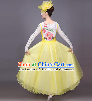 Traditional Chinese Yangge Fan Dancing Costume Modern dancing Dress Clothing