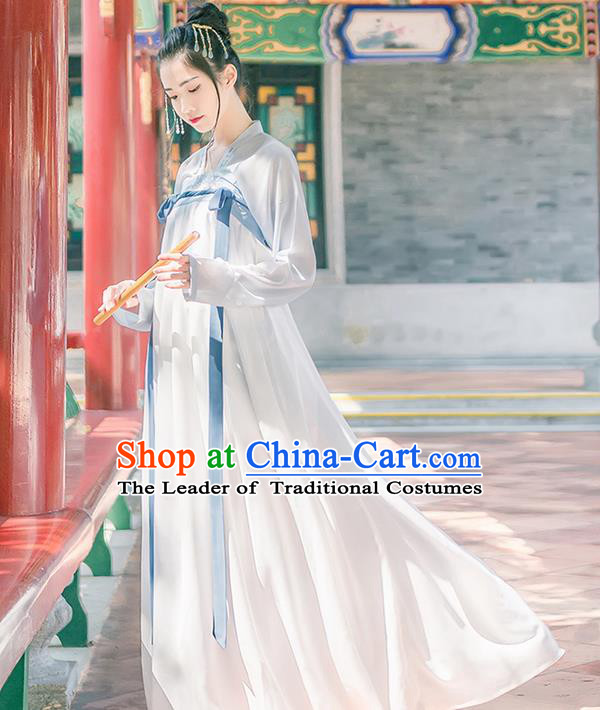 Traditional Chinese Tang Dynasty Imperial Princess Costume, Elegant Hanfu Clothing Blouse and Ru Skirts, Chinese Ancient Young Lady Dress for Women