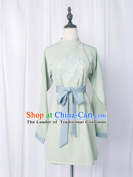 Traditional Chinese Ming Dynasty Young Lady Costume, Elegant Hanfu Clothing Embroidered Robe, Chinese Ancient Imperial Bodyguard Clothing for Women