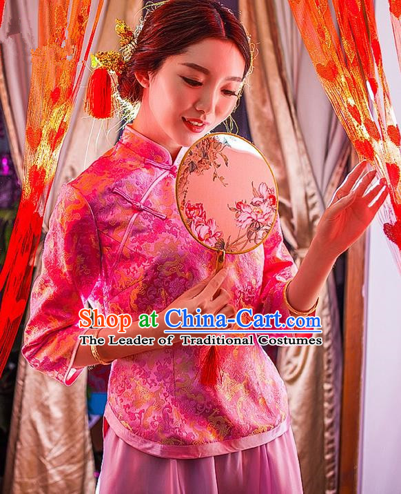 Traditional Chinese Wedding Costumes Traditional Xiuhe Suits Wedding Bride Dress Ancient Chinese bridal hair Accessory Headwear