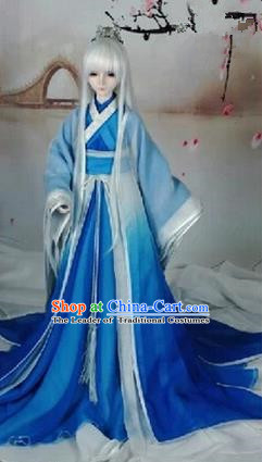 Traditional Chinese Super Dollfie Costume, Chinese Ancient Hanfu Jiang Hu Swordsman Clothing for Doll