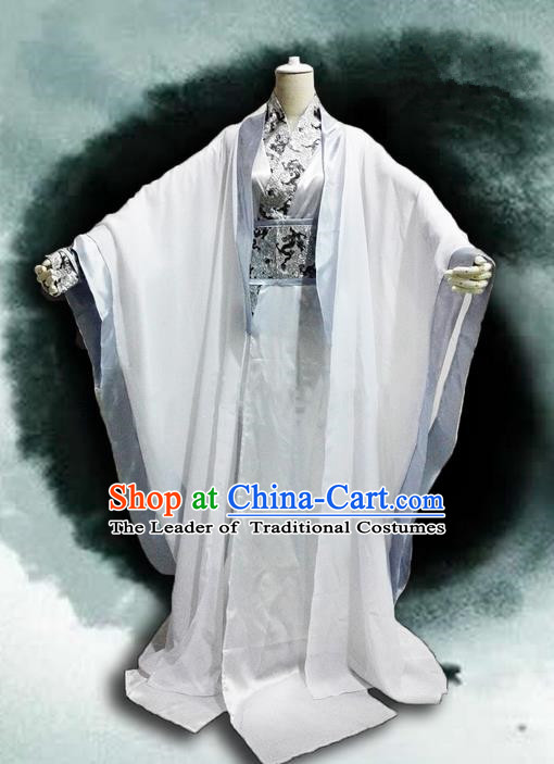 Traditional Chinese Cosplay Nobility Childe Costume, Chinese Ancient Hanfu Han Dynasty Young Swordsman Dress Clothing for Men