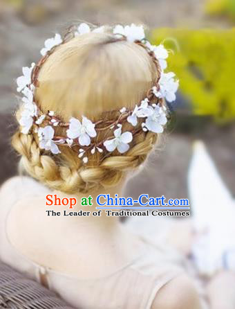 Top Grade Chinese Theatrical Traditional Ornamental Hair Clasp, Brazilian Carnival Halloween Occasions Handmade Flowers Headband for Women