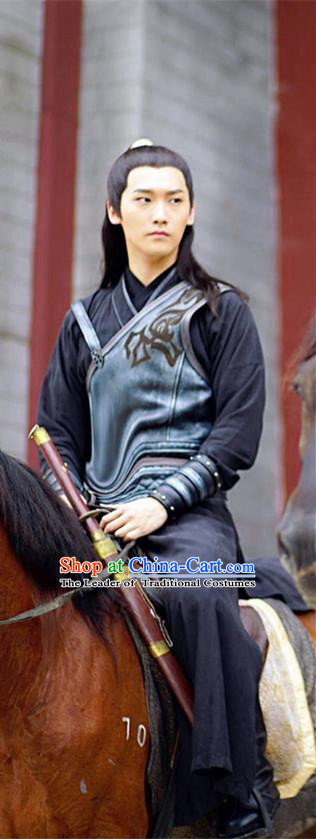 Traditional Ancient Chinese Swordsman Costume and Headpiece Complete Set, Princess Agents Chinese Southern and Northern Chivalrous Expert Clothing