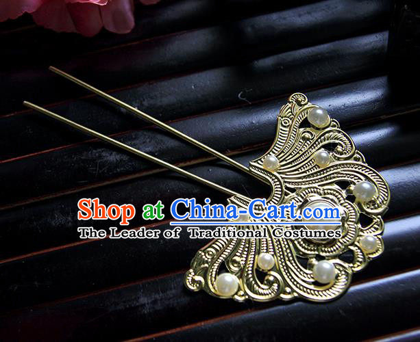 Top Grade Handmade Traditional China Hair Accessories Hair Stick, Ancient Chinese Hanfu Pearl Hairpins for Women