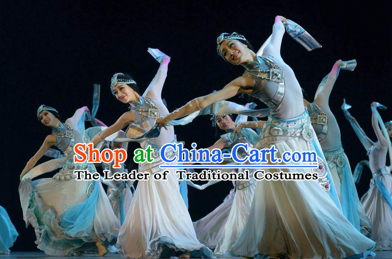 Traditional Chinese Yangge Fan Dancing Costume Modern dancing Dress Clothing
