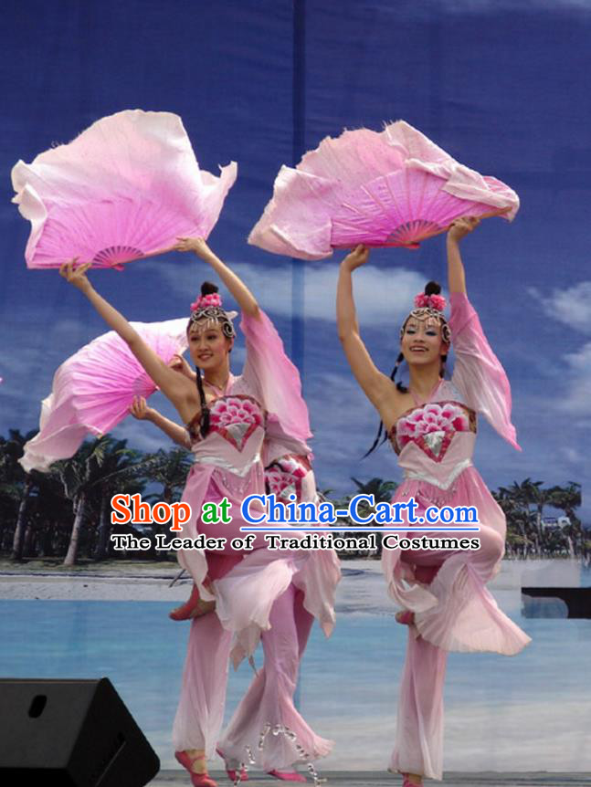Traditional Chinese Yangge Fan Dancing Costume Modern dancing Dress Clothing