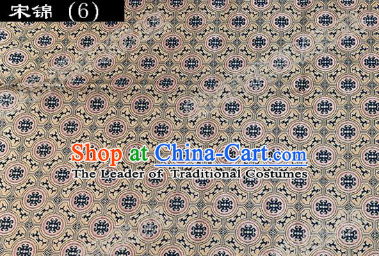 Asian Chinese Traditional Embroidered Flowers Song Brocade Silk Fabric, Top Grade Satin Tang Suit Hanfu Dress Fabric Cheongsam Cloth Material