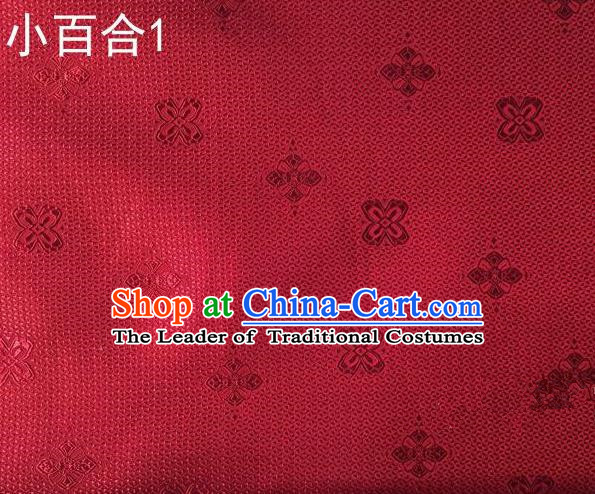 Asian Chinese Traditional Jacquard Weave Satin Red Silk Fabric, Top Grade Brocade Tang Suit Hanfu Dress Fabric Cheongsam Cloth Material