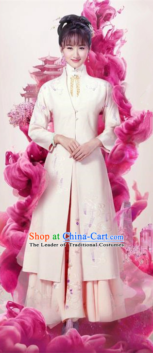 Traditional Ancient Chinese Nobility Lady Costume and Headpiece Complete Set, Chinese Ming Dynasty Imperial Princess Embroidered Dress Clothing for Women