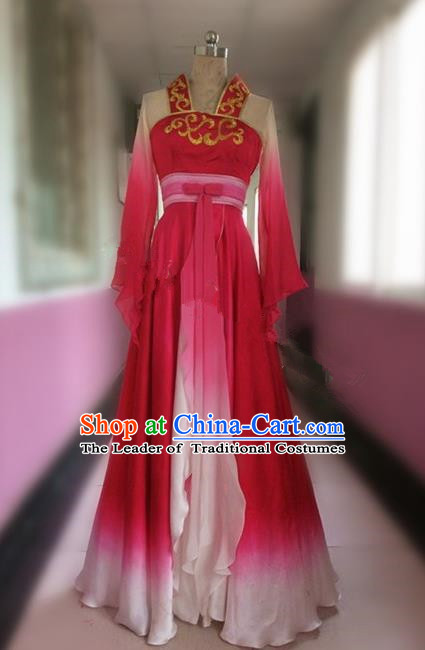 Traditional Ancient Chinese National Dance Costume, Elegant Hanfu China Flying Dance Dress Clothing for Women