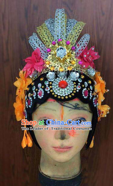 Traditional Chinese Beijing Opera Headdress, Ancient China Beijing Opera Dance Hair Accessories Headwear for Women