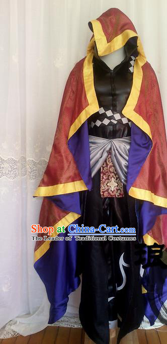 Asian Chinese Traditional Cospaly Costume, China Elegant Hanfu Swordsman Clothing for Men