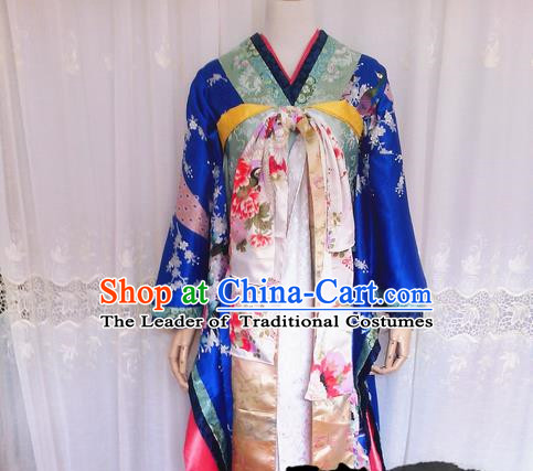 Asian Chinese Traditional Cospaly Tang Dynasty Oiran Costume, China Elegant Hanfu Palace Lady Dress Clothing for Women