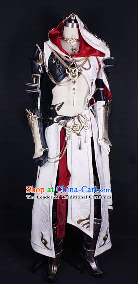 Asian Chinese Traditional Cospaly Costume Customization Ming Dynasty Royal Highness Costume, China Elegant Hanfu Swordsman Armour Clothing for Men