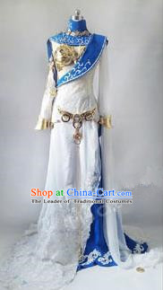 Asian Chinese Traditional Cospaly Costume Customization Princess Dress Costume, China Elegant Hanfu Swordsman Clothing for Women