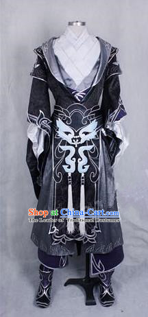 Asian Chinese Traditional Cospaly Customization Ming Dynasty General Costume, China Elegant Hanfu Knight-errant Embroidered Clothing for Men