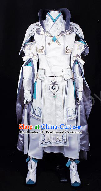Asian Chinese Traditional Cospaly Costume Customization Swordsman Costume, China Elegant Hanfu Prince Clothing for Men