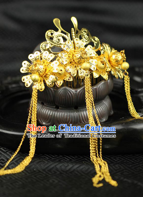 Chinese Ancient Style Hair Jewelry Accessories Hairpins xiuhe Suit Headwear Headdress Hair Fascinators for Women