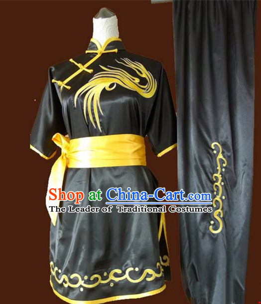 Asian Chinese Top Grade Silk Kung Fu Costume Martial Arts Tai Chi Training Suit, China Embroidery Gongfu Shaolin Wushu Black Uniform for Women