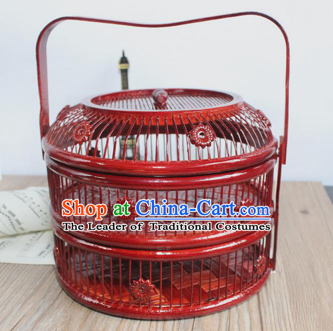 Asian Chinese Photography Props Traditional China Crafts Ancient Cabas Hamper