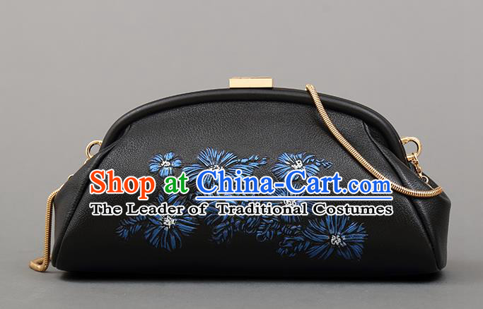 Traditional Handmade Asian Chinese Element Clutch Bags Shoulder Bag National Embroidery Evening Dress Handbag for Women