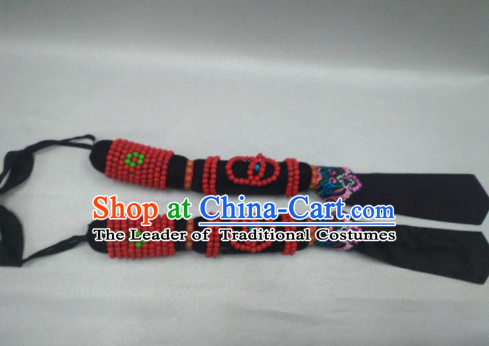 Traditional Handmade Chinese Mongol Nationality Handmade Chain Hammer, China Mongols Mongolian Minority Nationality Hair Accessories Headwear for Women