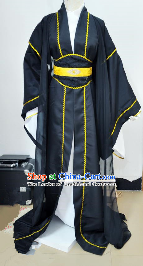 Chinese Ancient Cosplay Swordsman Prince Costumes, Chinese Traditional Clothing Chinese Cosplay Knight Costume for Men