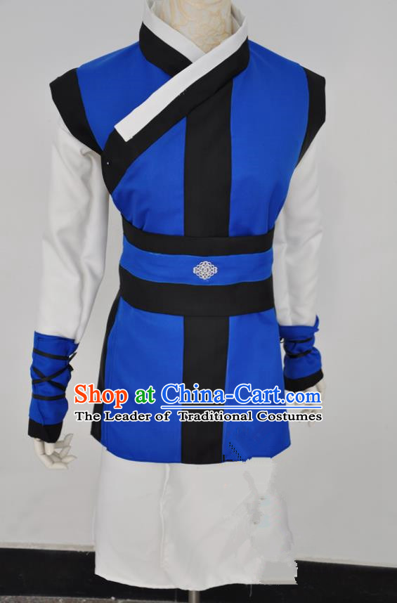 Chinese Ancient Cosplay Imperial Bodyguard Swordsman Costumes, Chinese Traditional Clothing Chinese Cosplay Knight Costume for Men