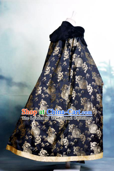 Traditional Chinese Imperial Emperor Costume Cloak, China Ancient Ming Dynasty Jiang hu Swordsman Cape Clothing for Men