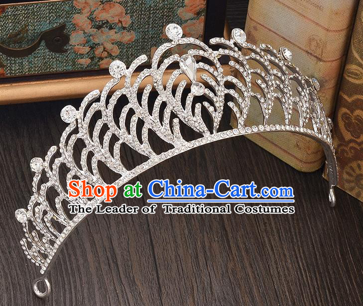 Top Grade Handmade Hair Accessories Baroque Style Wedding Crystal Royal Crown, Bride Princess Hair Kether Jewellery Imperial Crown for Women