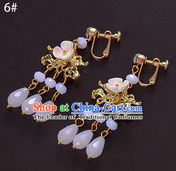 Top Grade Handmade Chinese Classical Jewelry Accessories Xiuhe Suit Wedding Pink Beads Tassel Earrings Bride Hanfu Eardrop for Women