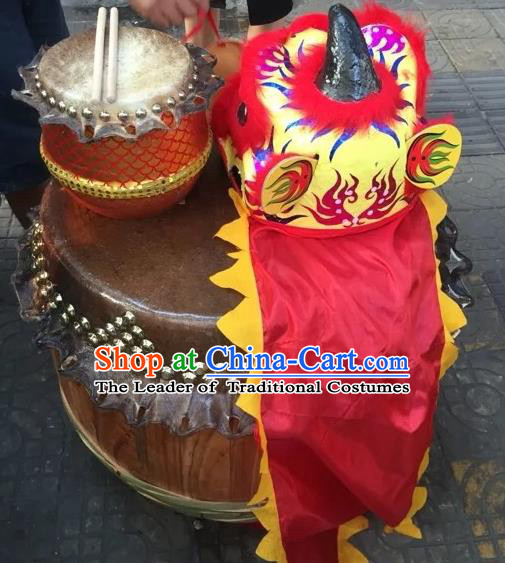Professional Lion Dance Jongs Lion Dancing Zhuang Instrument Pieces Set Drum
