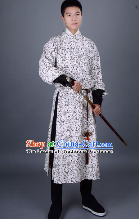 Traditional Chinese Tang Dynasty Minister Costume, China Ancient Hanfu Swordsman Clothing for Men