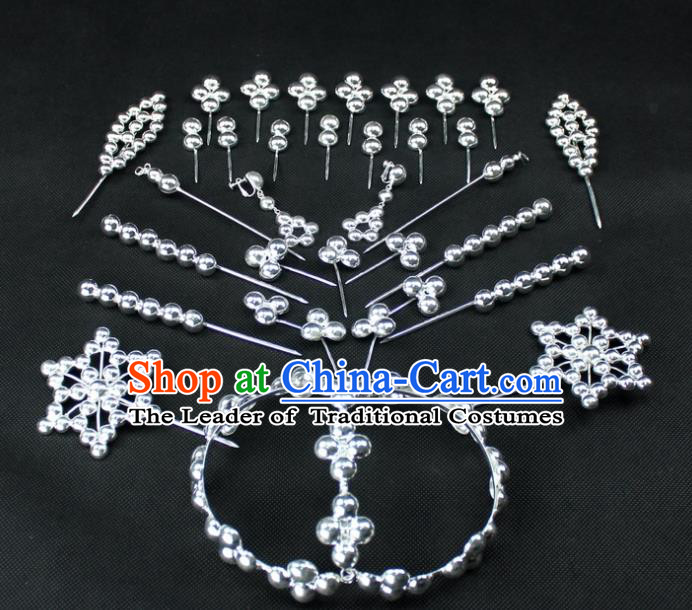 Traditional China Beijing Opera Young Lady Hair Accessories Diva Head-ornaments Complete Set, Ancient Chinese Peking Opera Hua Tan Headwear Hairpins