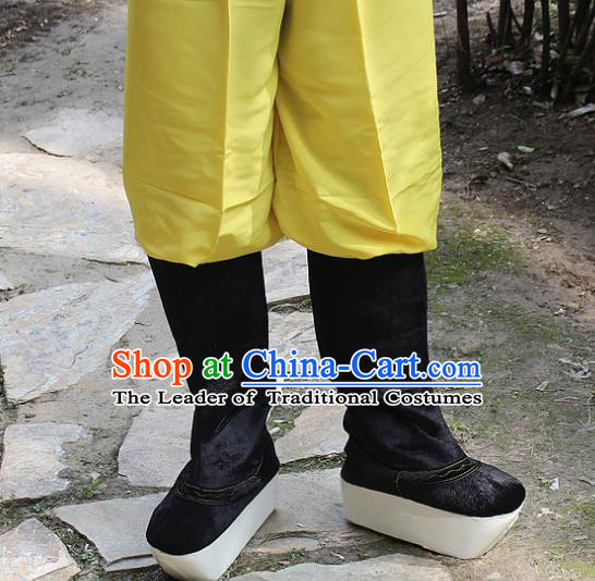 Traditional China Beijing Opera Officer Boots, Ancient Chinese Peking Opera Takefu Shoes