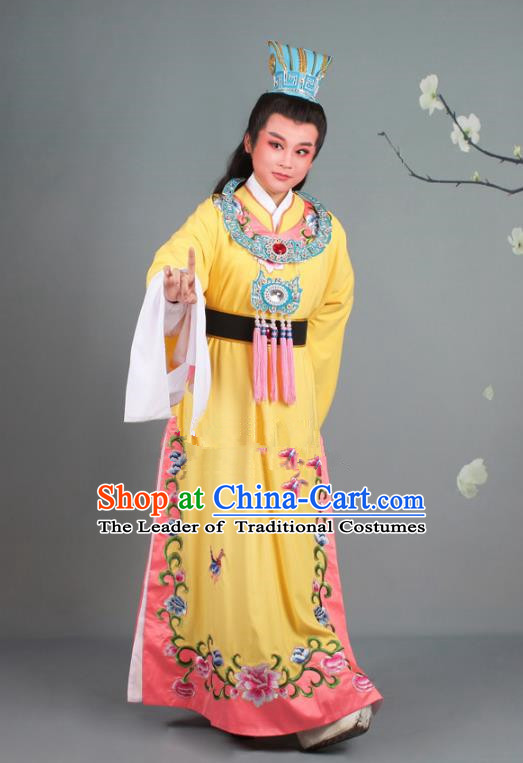 Traditional China Beijing Opera Niche Costume Gifted Scholar Embroidered Robe and Hat Ancient Chinese Peking Opera Embroidery Clothing