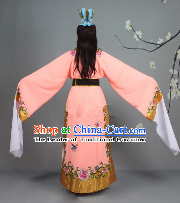 Traditional China Beijing Opera Niche Costume Gifted Scholar Embroidered Robe and Hat Ancient Chinese Peking Opera Embroidery Clothing