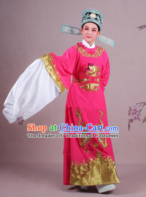 Traditional China Beijing Opera Niche Costume Gifted Scholar Embroidered Robe and Hat Ancient Chinese Peking Opera Embroidery Clothing