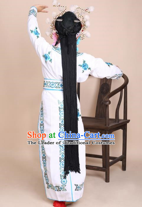 Traditional China Beijing Opera Niche Costume Gifted Scholar Embroidered Robe and Hat Ancient Chinese Peking Opera Embroidery Clothing