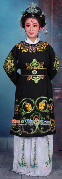 Traditional China Beijing Opera Old Women Costume Matchmaker Embroidered Black Clothing, Ancient Chinese Peking Opera Pantaloon Dress Clothing