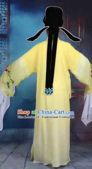 Traditional China Beijing Opera Niche Costume Gifted Scholar Embroidered Robe and Hat Ancient Chinese Peking Opera Embroidery Clothing